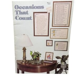 Designs by Gloria & Pat Occasions That Count Book 4 VTG Cross Stitch Patterns